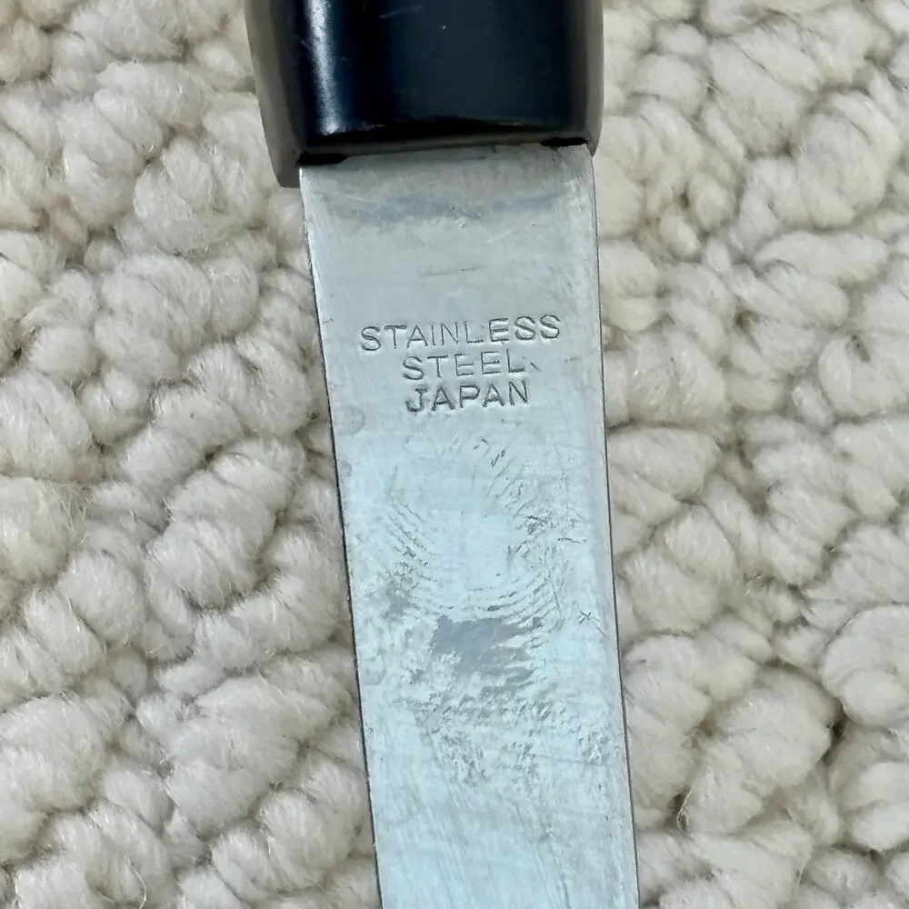 VTG Spatula Stainless Steel Black & White Rose Handle Japanese Kitchen Utensil